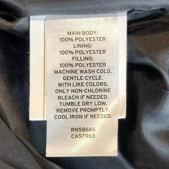 BP Nordstrom Black White Pool‎ Ripple Puffer Warm Oversized Jacket Size XS NWT - Picture 6 of 11